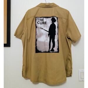 The Cure Graphic on Carhartt Ooak Upcycled Work Wear Shirt Hand Sewn SZ XXL